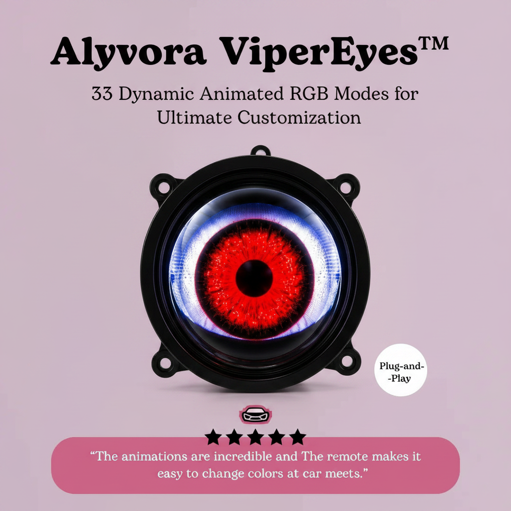 Alyvora ViperEyes™ Animated RGB Headlight Kit