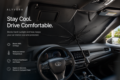 Alyvora ShadeGuard™ – Foldable Windshield Sun Shade